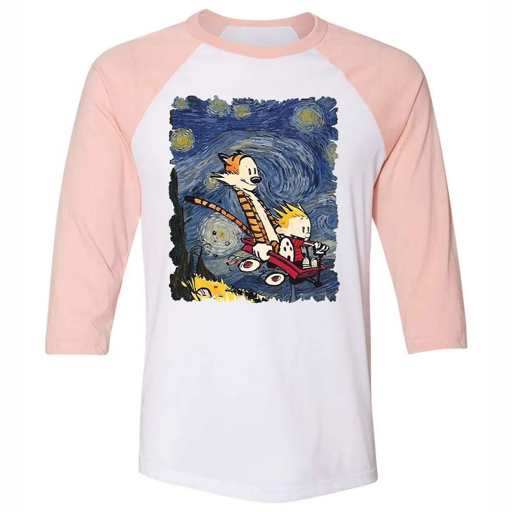 Unisex 3/4 Baseball Tee - SC1DYAYK - White/Heather Peach - 5