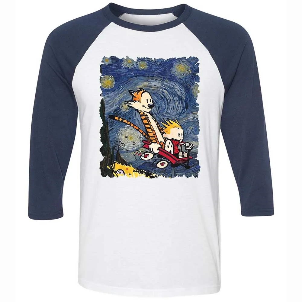 Unisex 3/4 Baseball Tee - SC1DYAYK - White/Navy - 8