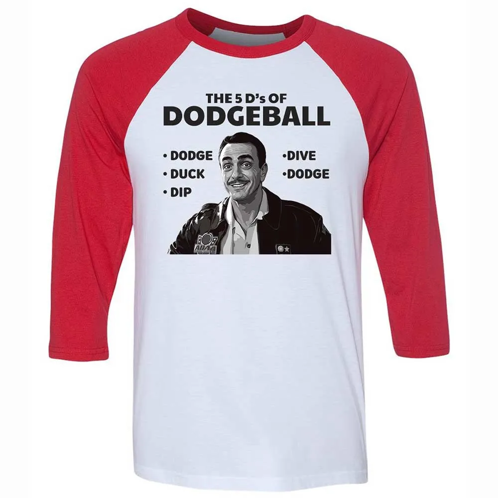 Unisex 3/4 Baseball Tee - 4LZTEVXA - White/Red - 9