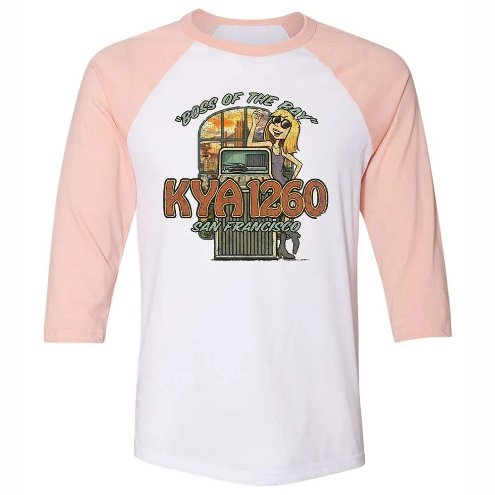 Unisex 3/4 Baseball Tee - 5VAPGKPK - White/Heather Peach - 5