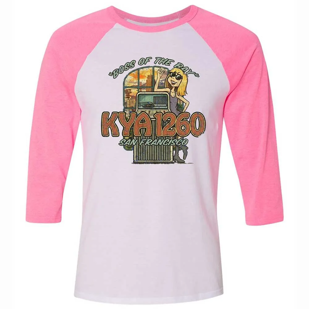 Unisex 3/4 Baseball Tee - 5VAPGKPK - White/Neon Pink - 12