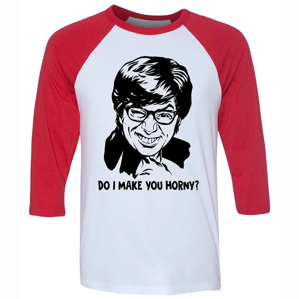 Unisex 3/4 Baseball Tee - RJ2P4D72 - White/Red - 9