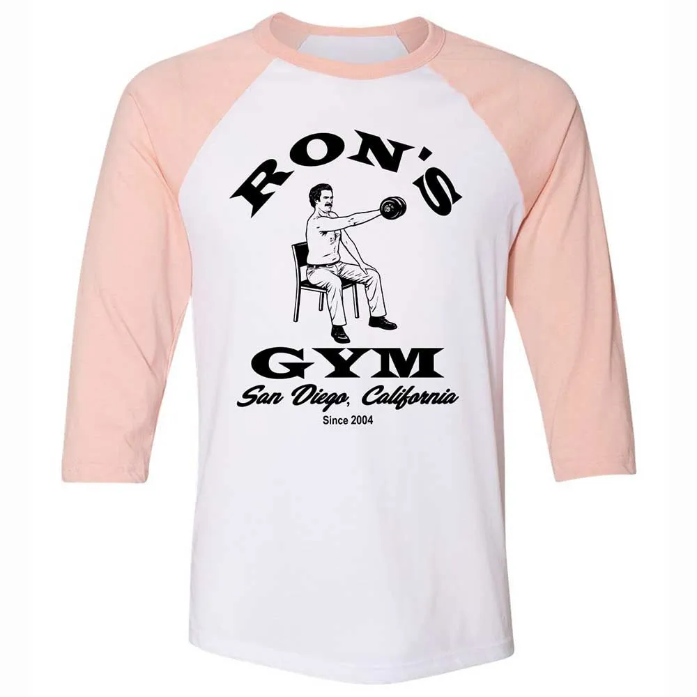 Unisex 3/4 Baseball Tee - 1R34SE9J - White/Heather Peach - 5