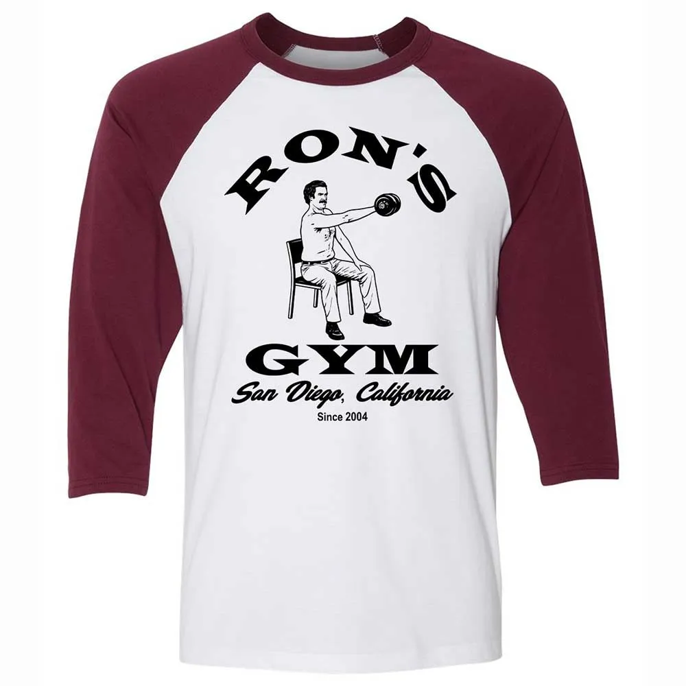 Unisex 3/4 Baseball Tee - 1R34SE9J - White/Maroon - 7