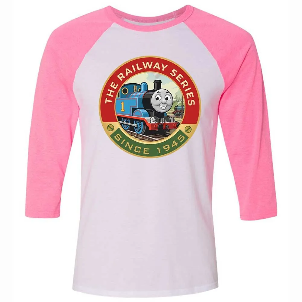 Unisex 3/4 Baseball Tee - U3GB6HL3 - White/Neon Pink - 12