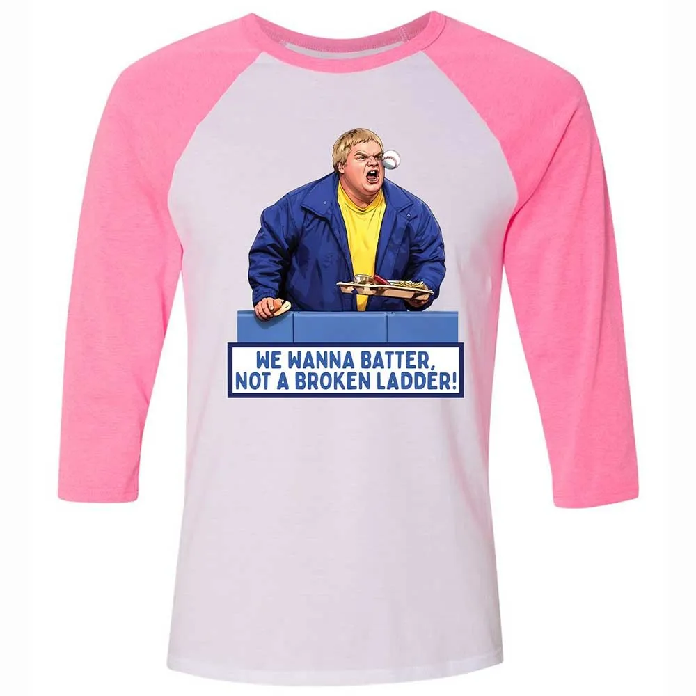 Unisex 3/4 Baseball Tee - P31DRH5V - White/Neon Pink - 12