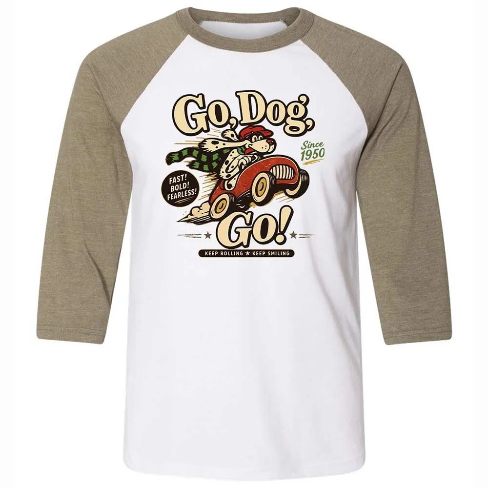 Unisex 3/4 Baseball Tee - UTS36MAE - White/Heather Olive - 4