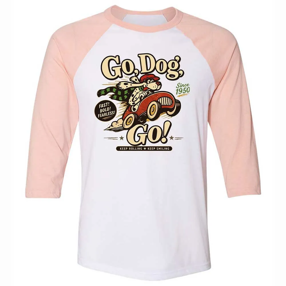 Unisex 3/4 Baseball Tee - UTS36MAE - White/Heather Peach - 5