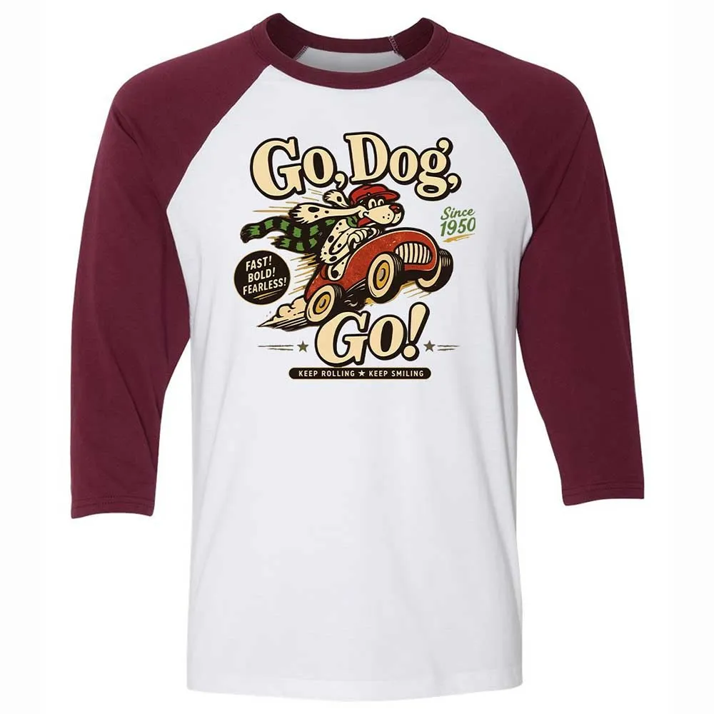 Unisex 3/4 Baseball Tee - UTS36MAE - White/Maroon - 7