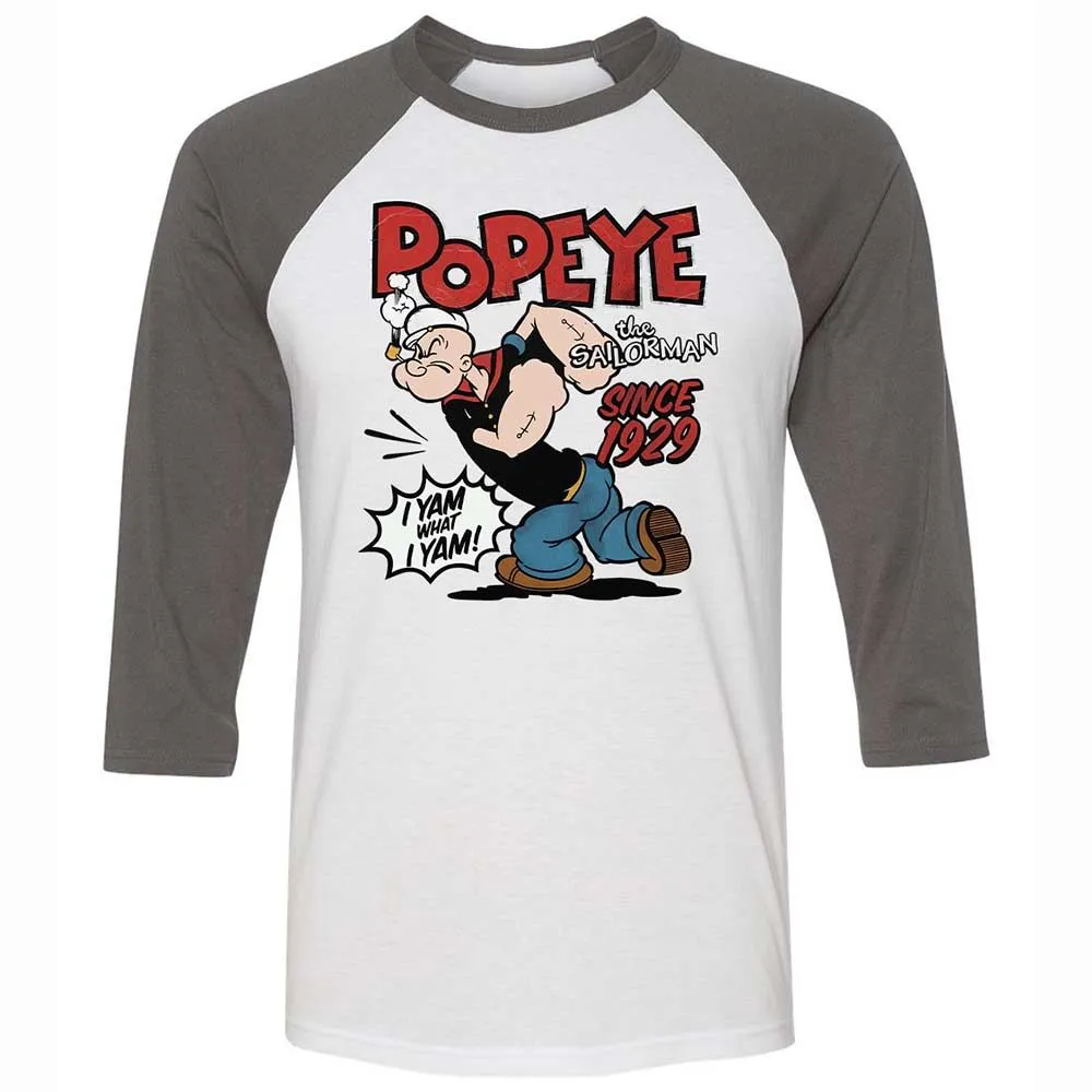 Unisex 3/4 Baseball Tee - KNM8D9G3 - White/Asphalt - 2