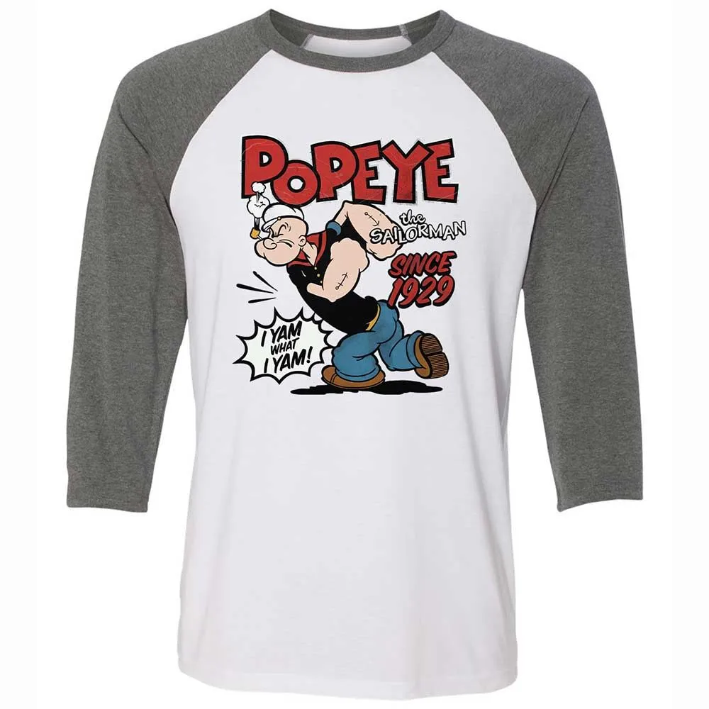 Unisex 3/4 Baseball Tee - KNM8D9G3 - White/Deep Heather - 11