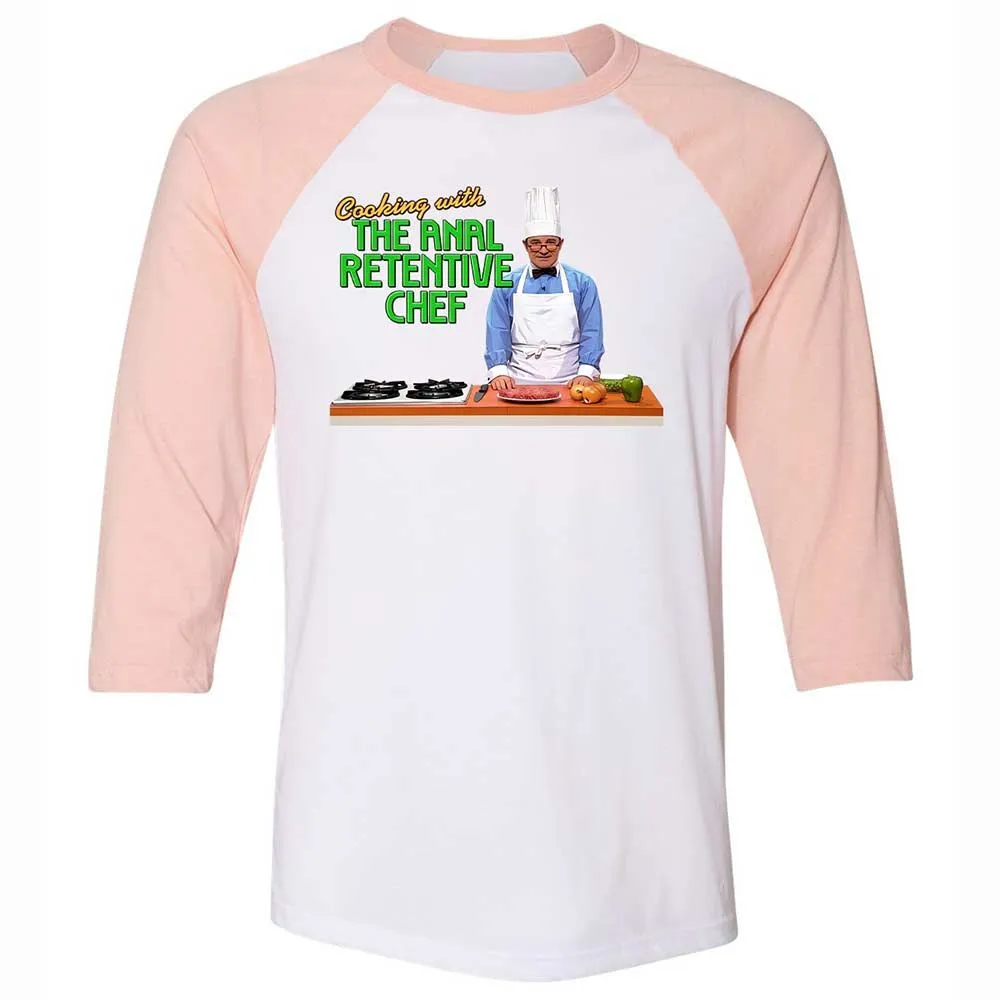 Unisex 3/4 Baseball Tee - CRW45KVQ - White/Heather Peach - 5