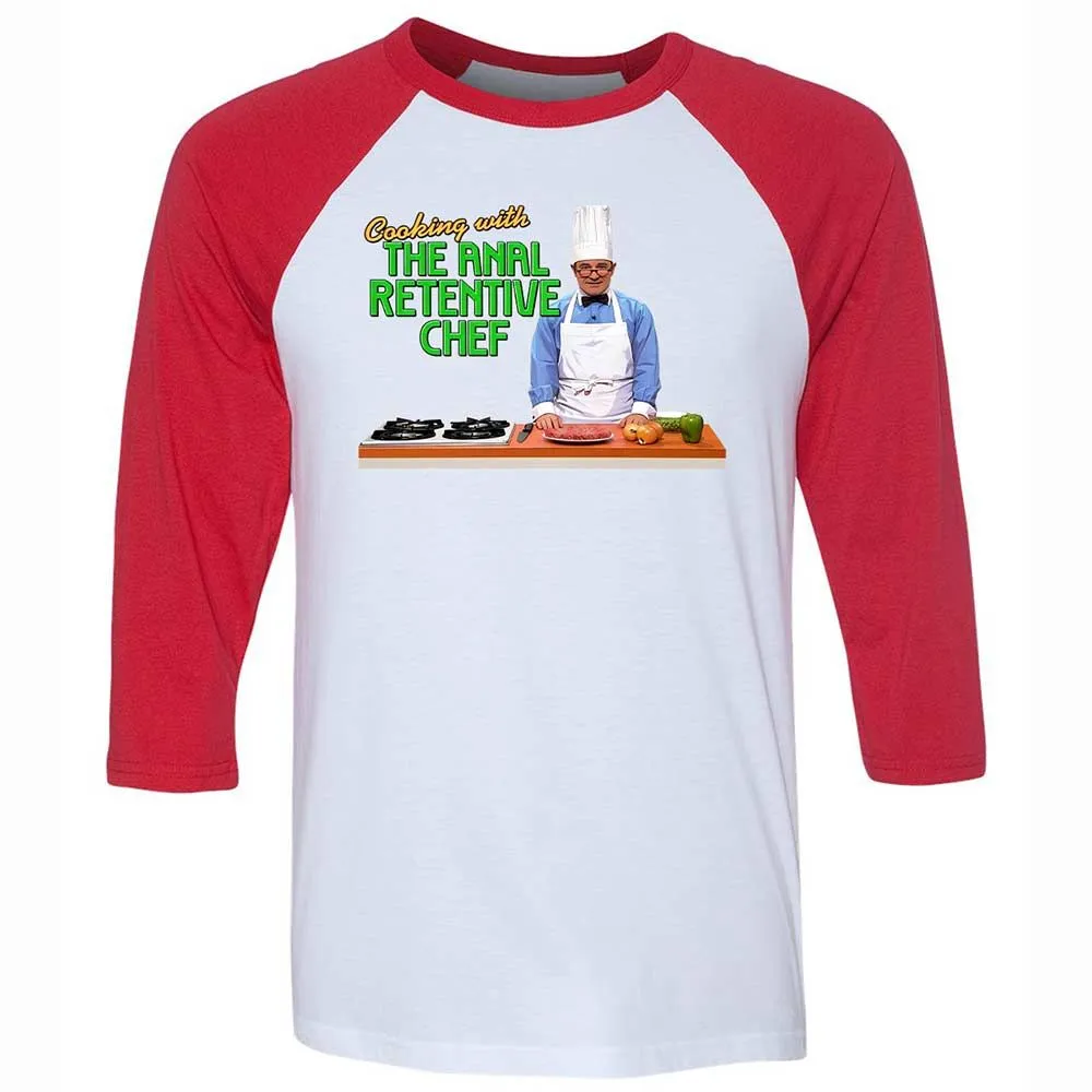 Unisex 3/4 Baseball Tee - CRW45KVQ - White/Red - 9