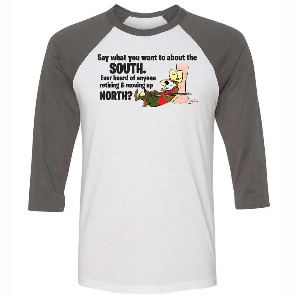 Unisex 3/4 Baseball Tee - JDN82QNK - White/Asphalt - 2