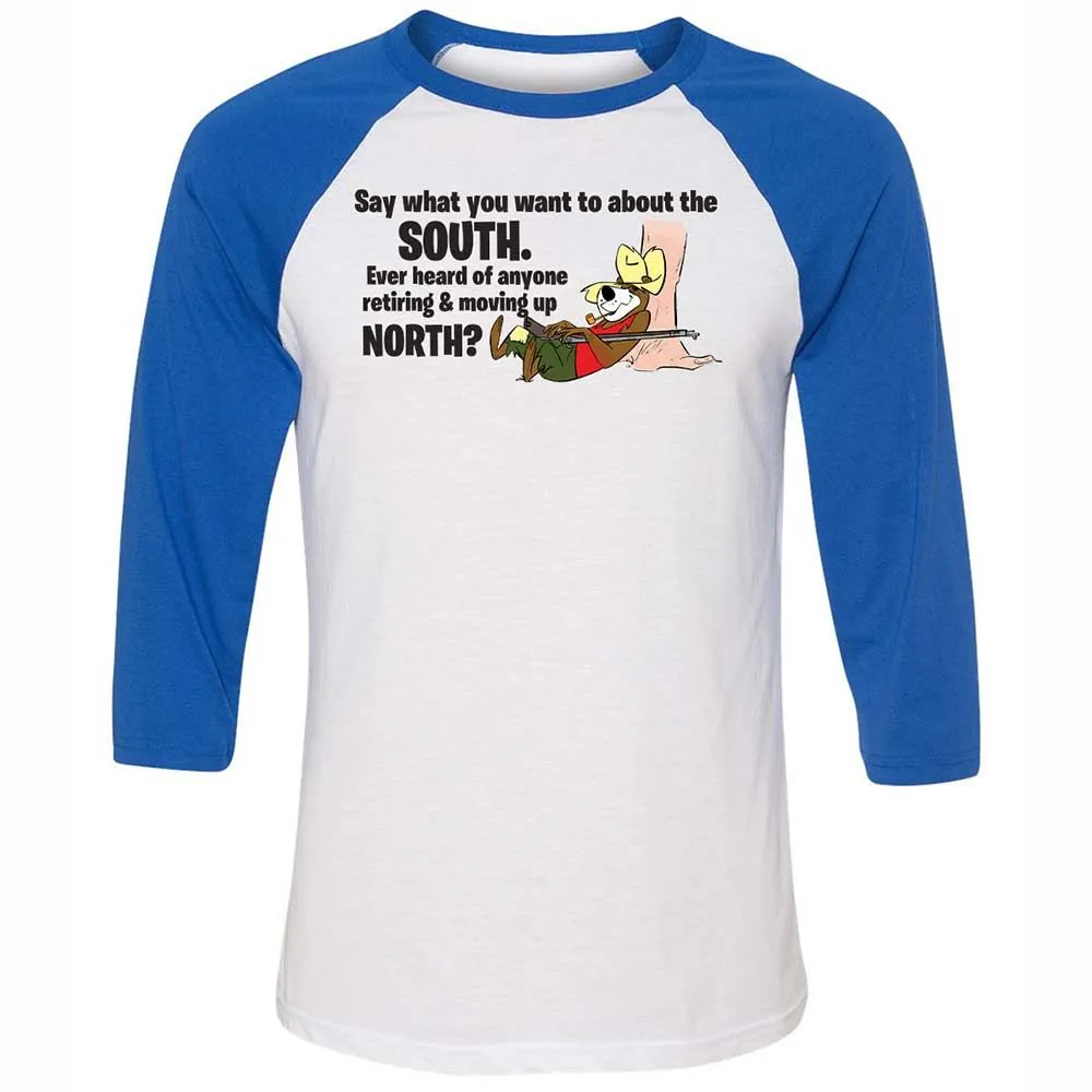 Unisex 3/4 Baseball Tee - JDN82QNK - White/True Royal - 10