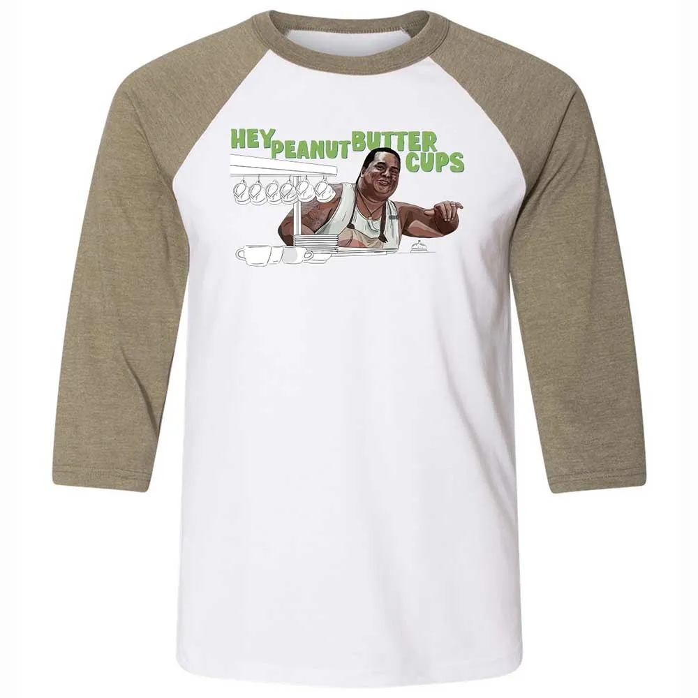 Unisex 3/4 Baseball Tee - AKSHMHD9 - White/Heather Olive - 4
