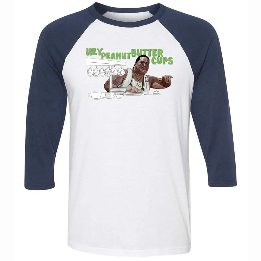 Unisex 3/4 Baseball Tee - AKSHMHD9 - White/Navy - 8