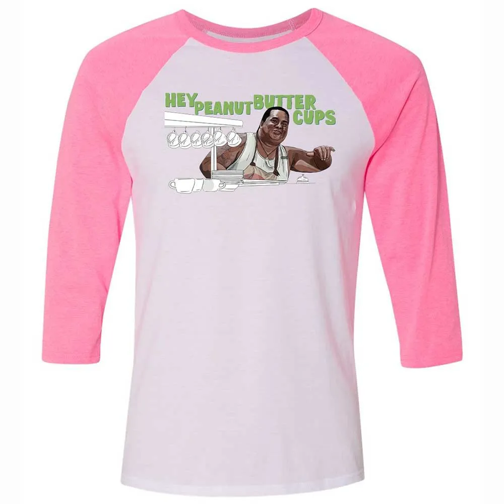 Unisex 3/4 Baseball Tee - AKSHMHD9 - White/Neon Pink - 12