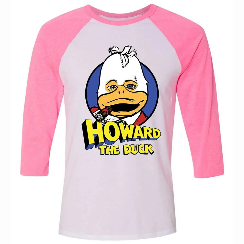Unisex 3/4 Baseball Tee - 88W8EJKR - White/Neon Pink - 12