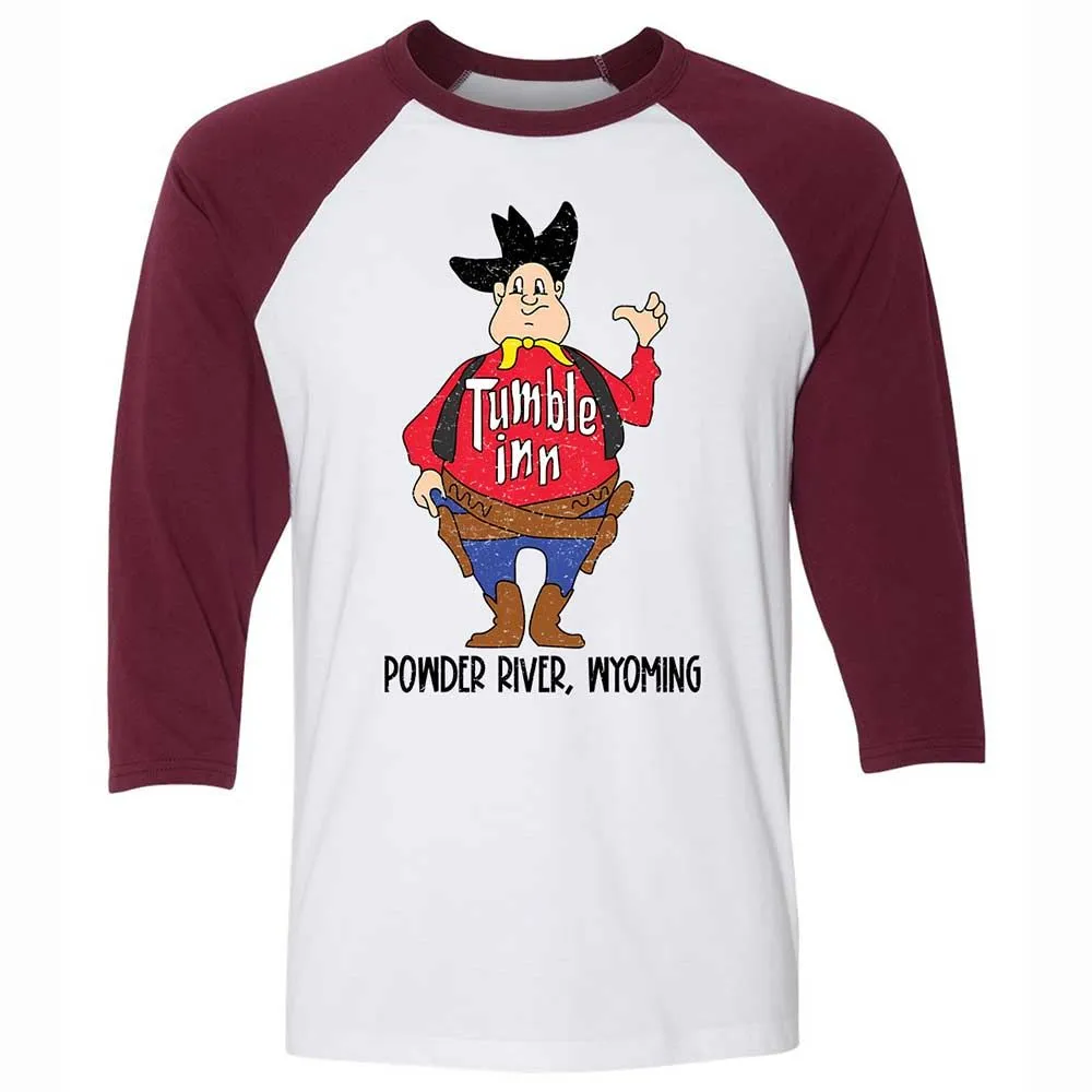Unisex 3/4 Baseball Tee - N56L9E6L - White/Maroon - 7