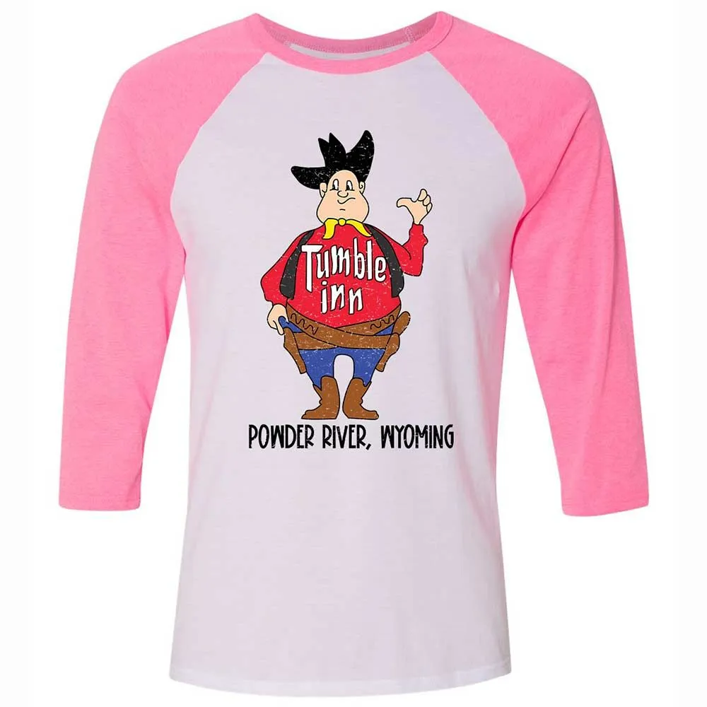Unisex 3/4 Baseball Tee - N56L9E6L - White/Neon Pink - 12