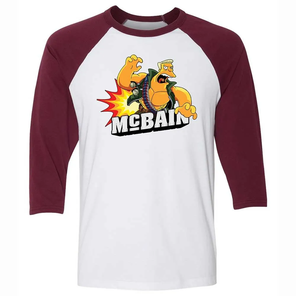 Unisex 3/4 Baseball Tee - VECTVXY9 - White/Maroon - 7
