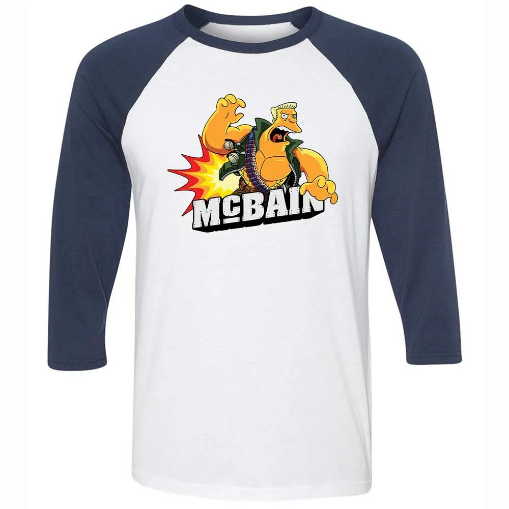Unisex 3/4 Baseball Tee - VECTVXY9 - White/Navy - 8