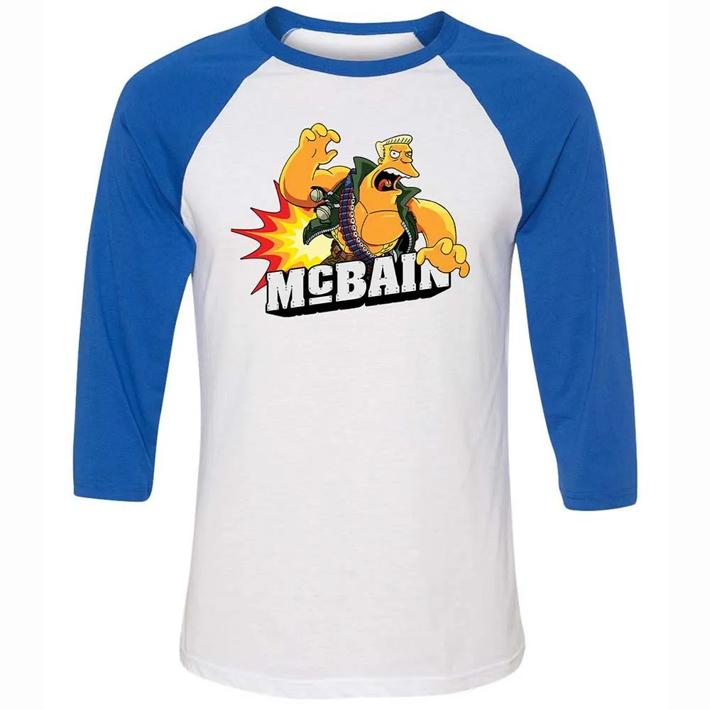 Unisex 3/4 Baseball Tee - VECTVXY9 - White/True Royal - 10