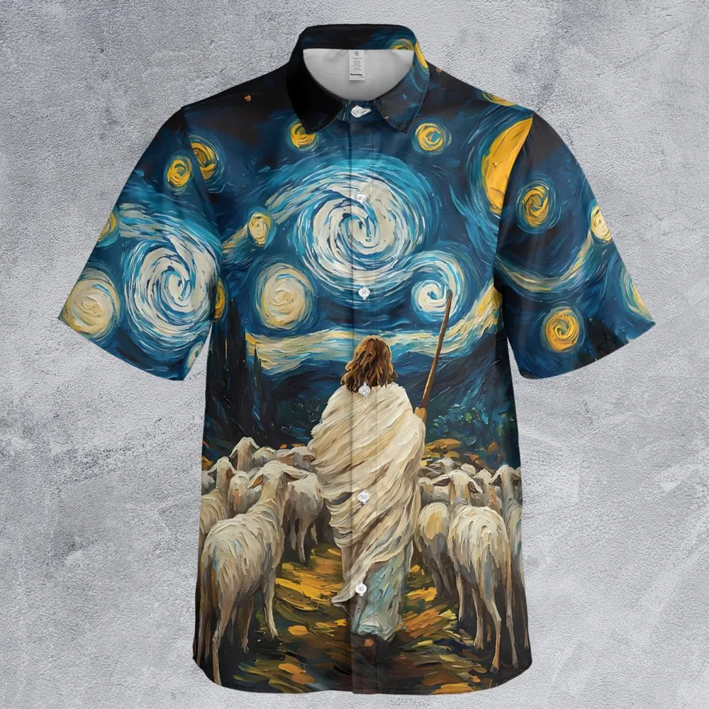 Shepherd Sheep Starry Night -  - 2