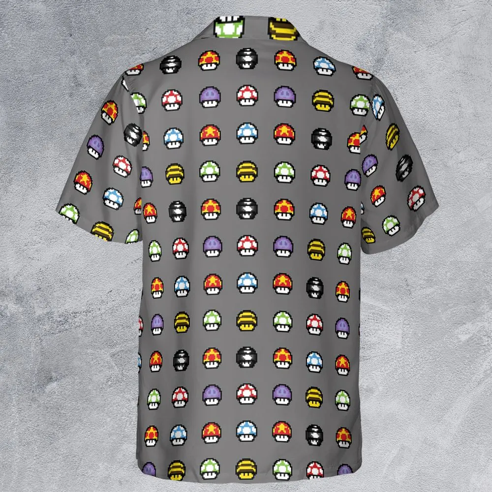 Retro Pixels Mushroom Pattern -  - 3