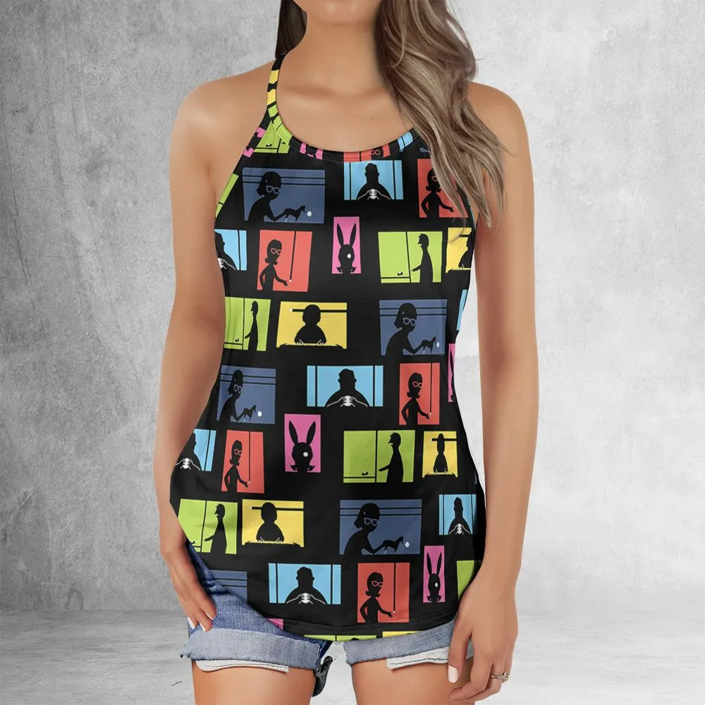 Criss Cross Tank Top - WQREDSNG -  - 2