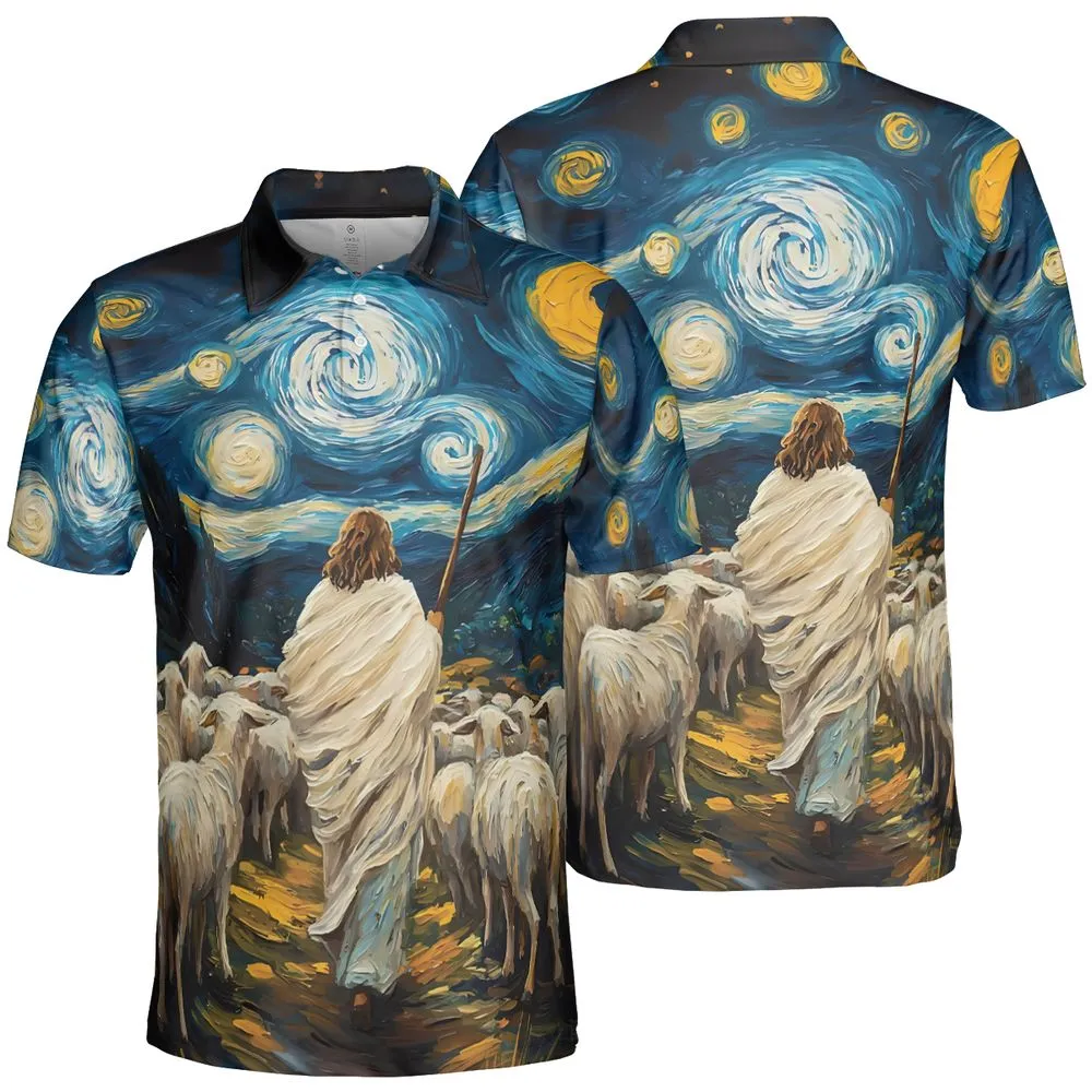 Shepherd Sheep Starry Night -  - 2