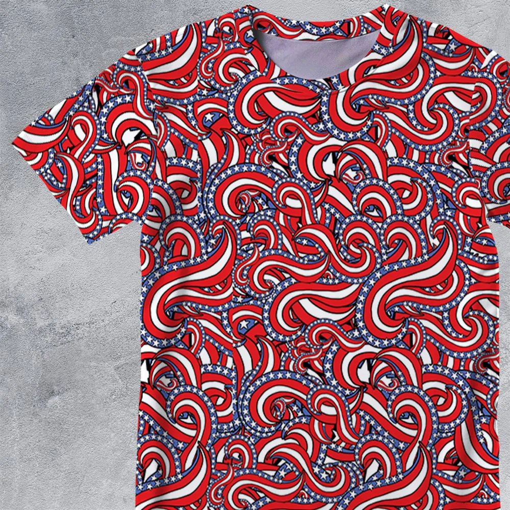 Patriotic American Flag Red White and Blue Stars -  - 2