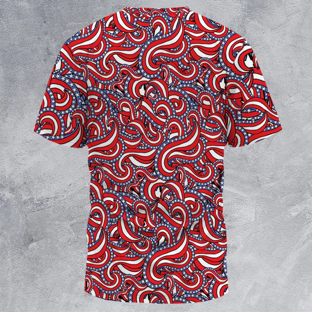 Patriotic American Flag Red White and Blue Stars -  - 4