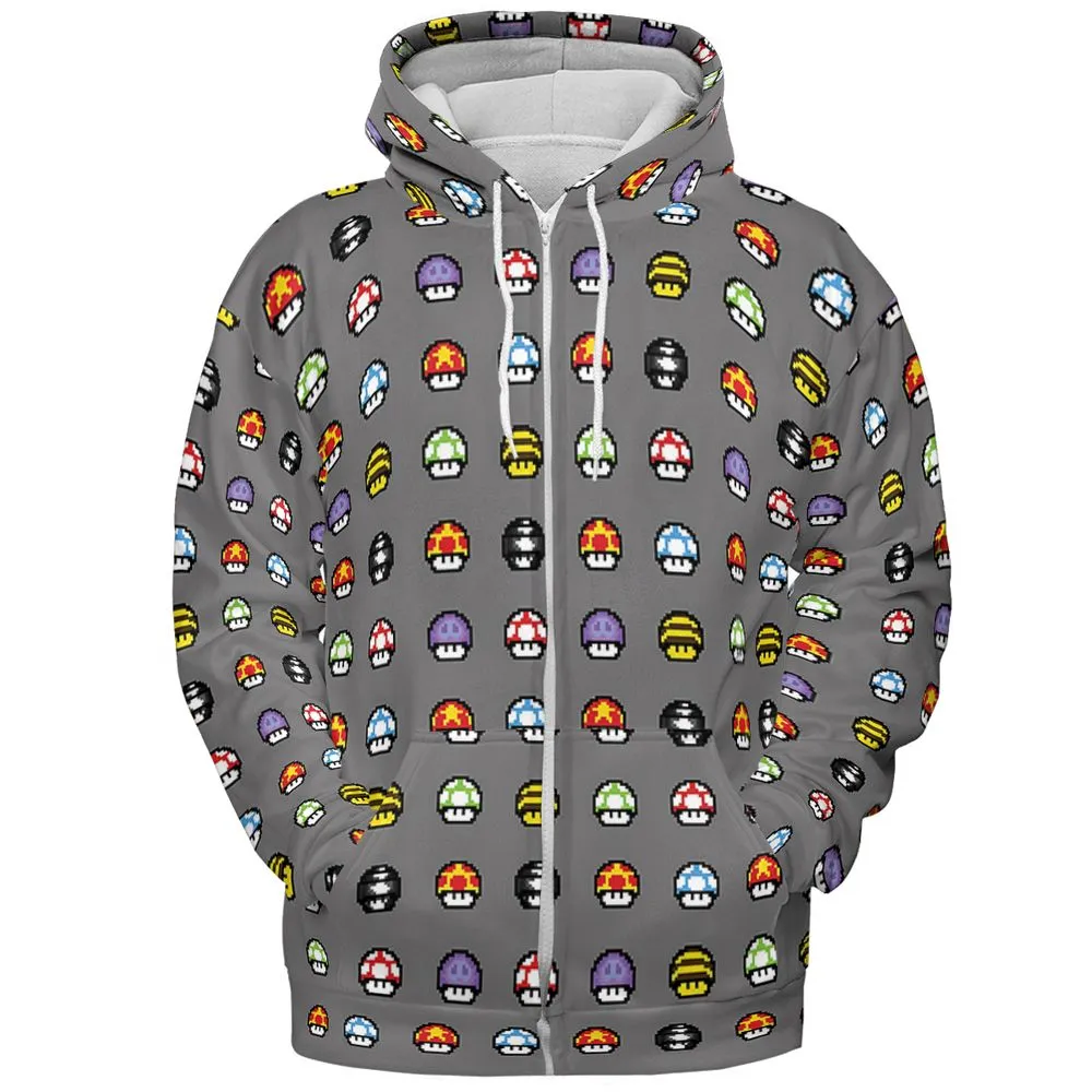 Retro Pixels Mushroom Pattern -  - 3