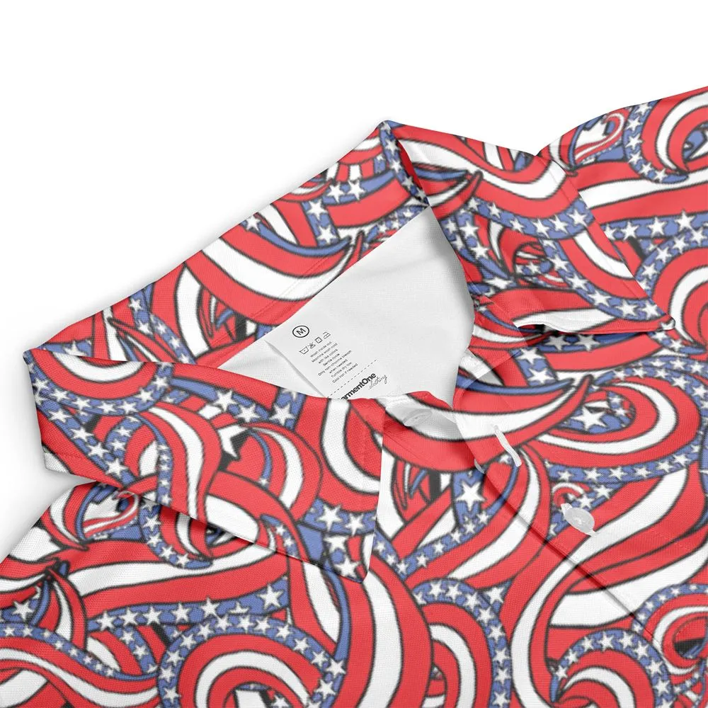 Patriotic American Flag Red White and Blue Stars -  - 3