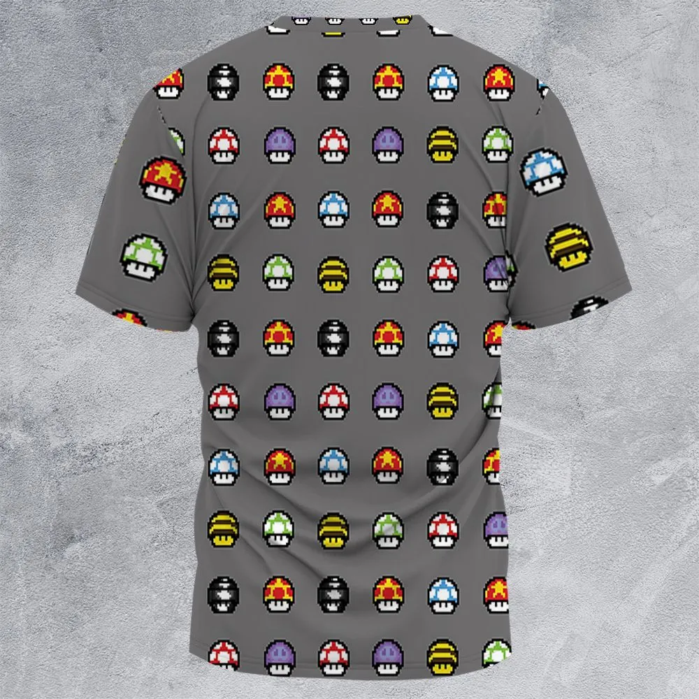 Retro Pixels Mushroom Pattern -  - 4