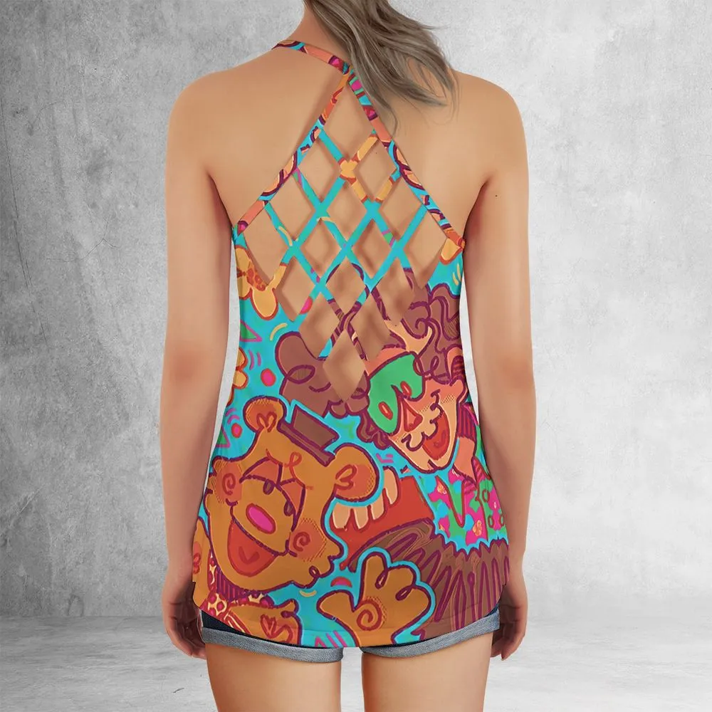 Criss Cross Tank Top - BYQ6XF98 -  - 3