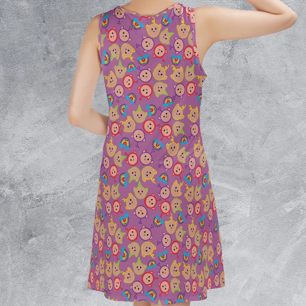 Colorful Friends Teletubbies Sleeveless Dress - 2