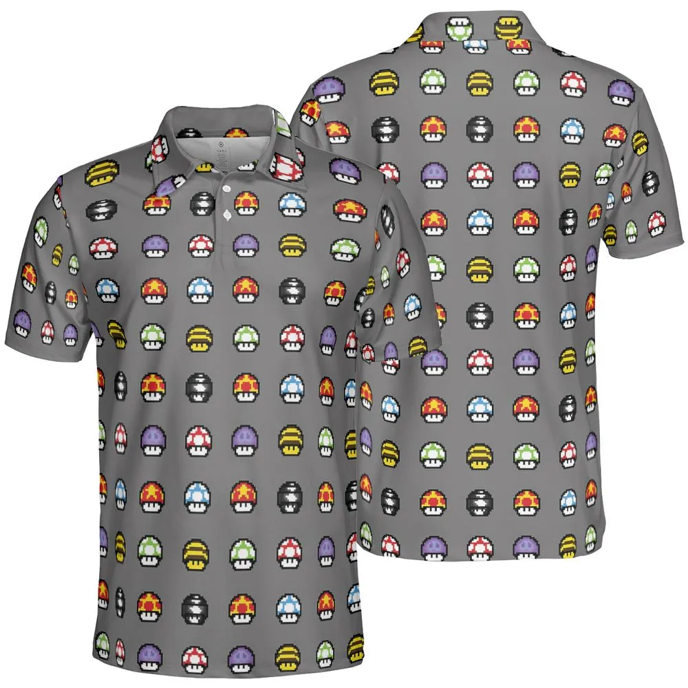 Retro Pixels Mushroom Pattern -  - 2