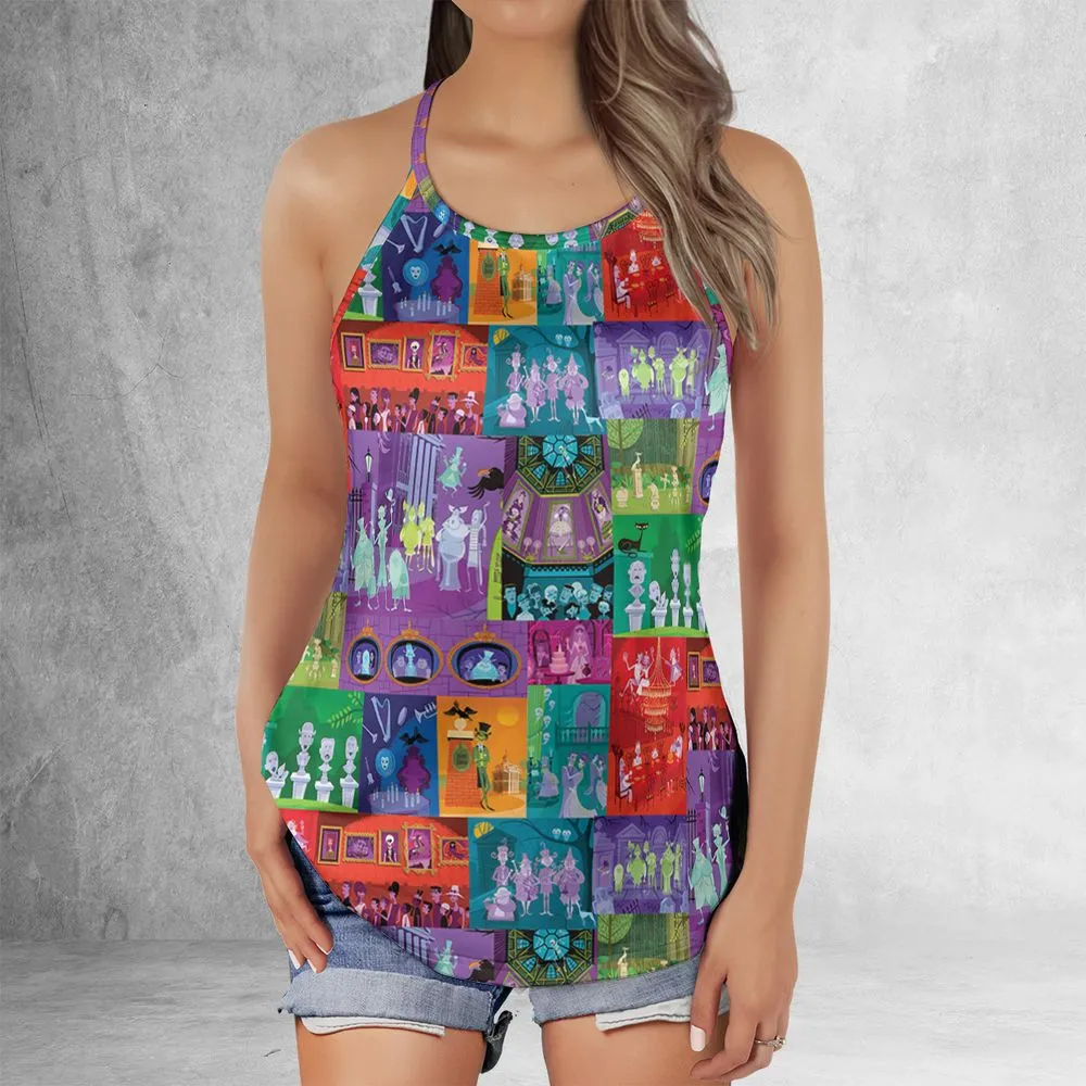 Criss Cross Tank Top - MA4P8PUR -  - 2