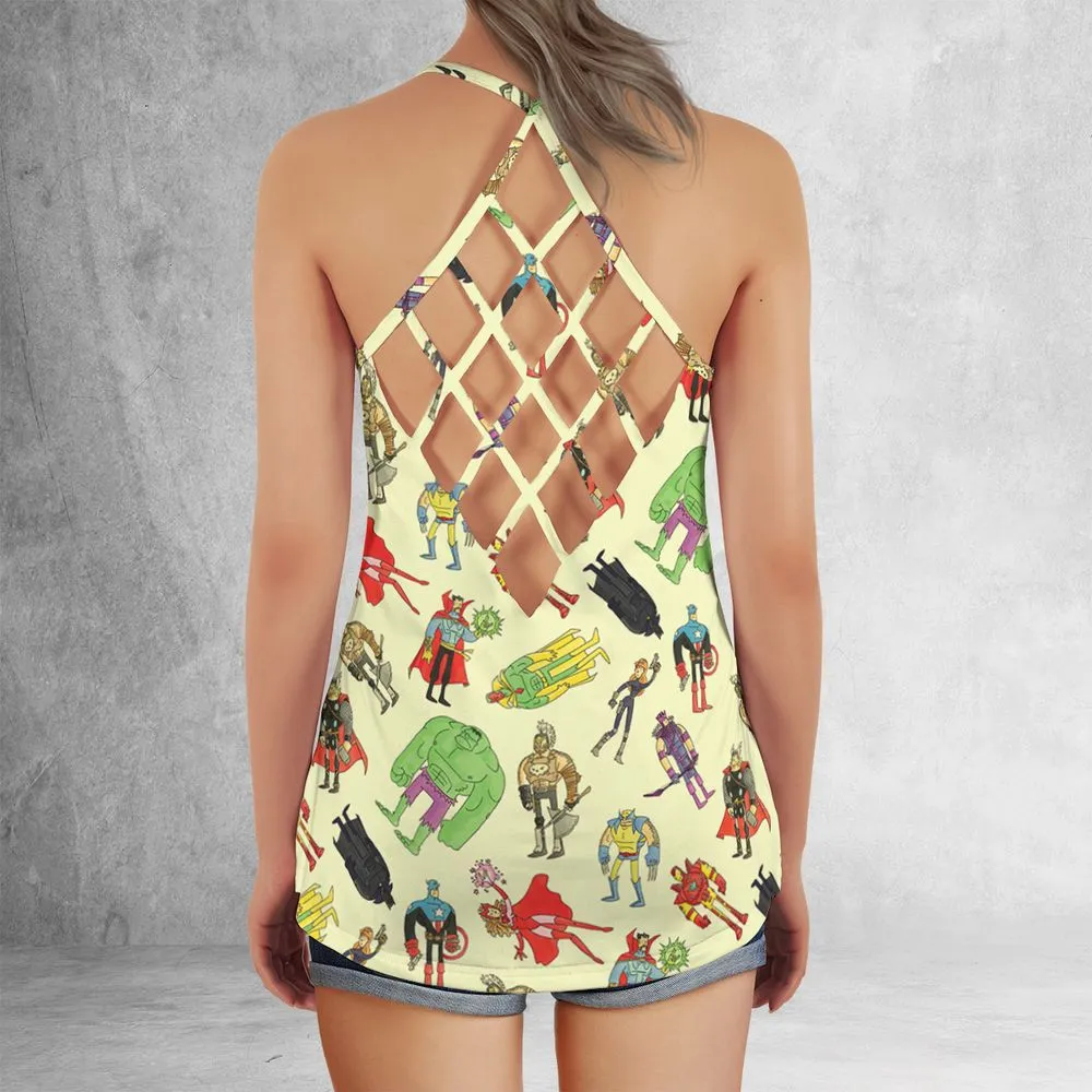 Criss Cross Tank Top - YRHZF6BU -  - 3