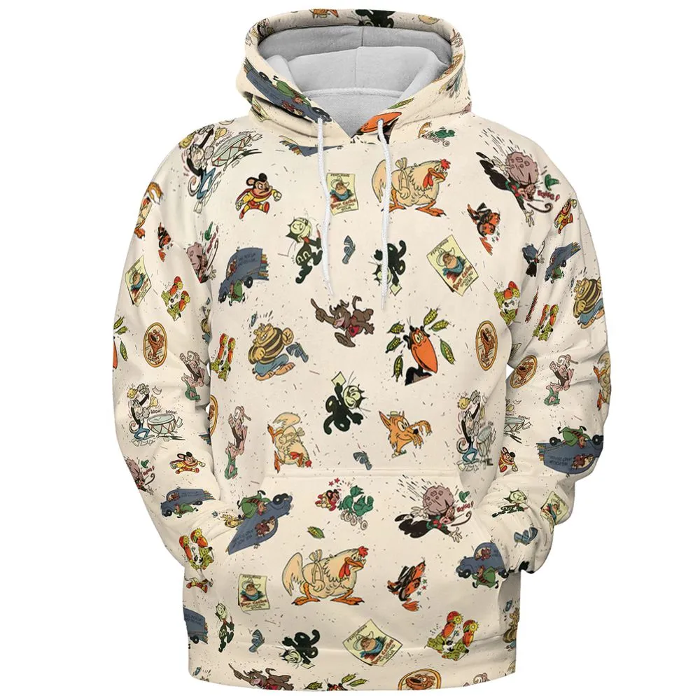 All-over Print Hoodie - 2EPW47ZS - Pullover Hoodie - 2