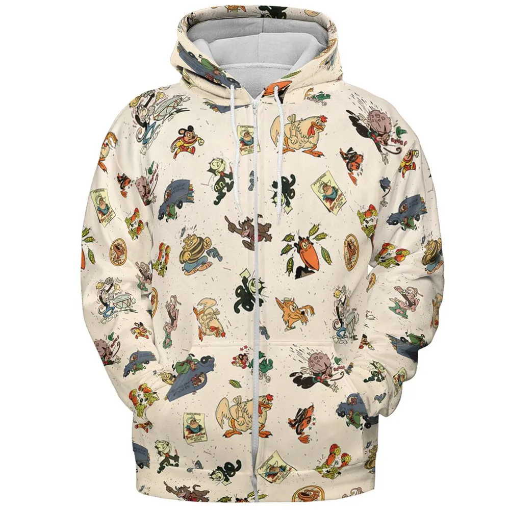 All-over Print Hoodie - 2EPW47ZS - Zip Hoodie - 3
