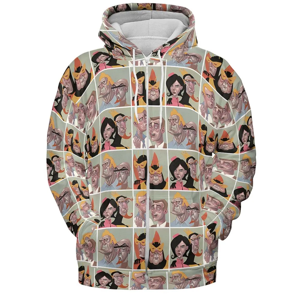 All-over Print Hoodie - TTX7K52L - Zip Hoodie - 3