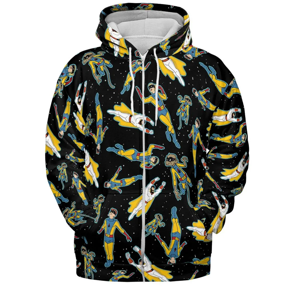 All-over Print Hoodie - S9QM3YAZ - Zip Hoodie - 3