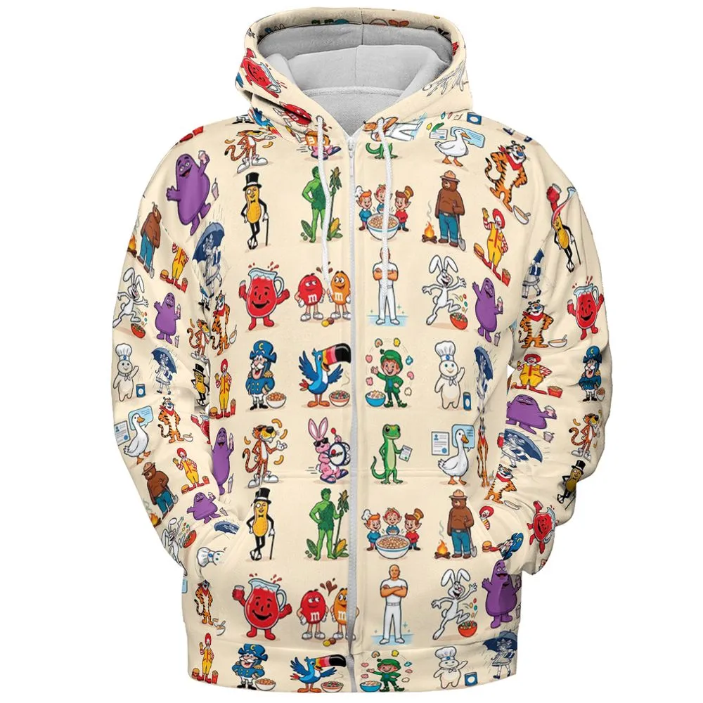 All-over Print Hoodie - B9G6A1PR - Zip Hoodie - 3