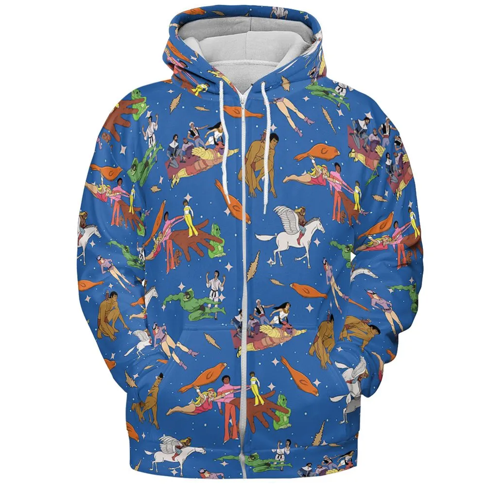 All-over Print Hoodie - RE8B61SJ - Zip Hoodie - 3