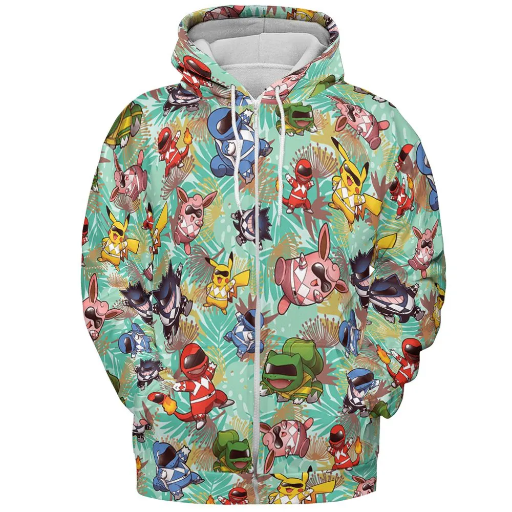 Go Go Poke Rangers - Zip Hoodie - 3