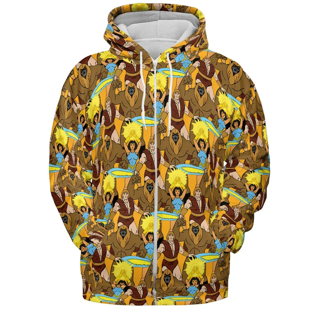 All-over Print Hoodie - A8KAR93Y - Zip Hoodie - 3